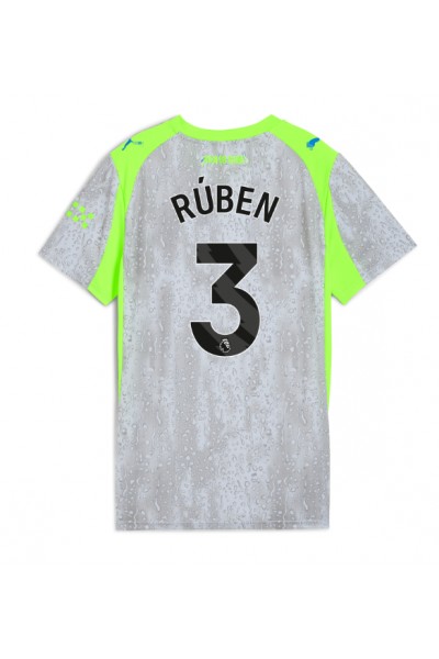 Manchester City Ruben Dias #3 Jalkapallovaatteet Naisten Kolmaspaita 2025-26 Lyhythihainen Manchester City Ruben Dias #3 Jalkapallovaatteet Naisten Kolmaspaita 2025-26 Lyhythihainen